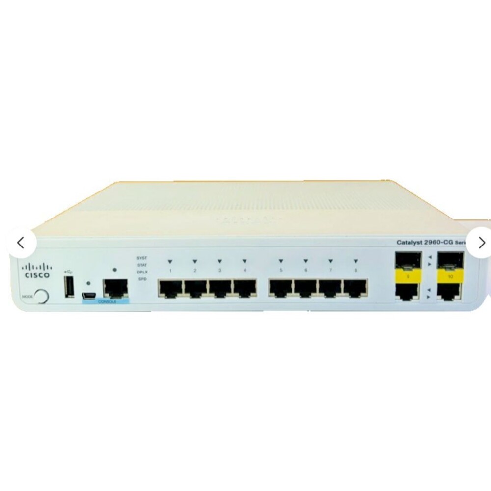 Cisco WS-C2960CG-8TC-L Catalyst 2960-CG Compact Switch Tested Working